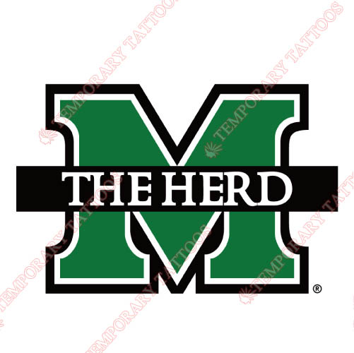 Marshall Thundering Herd Customize Temporary Tattoos Stickers NO.4973
